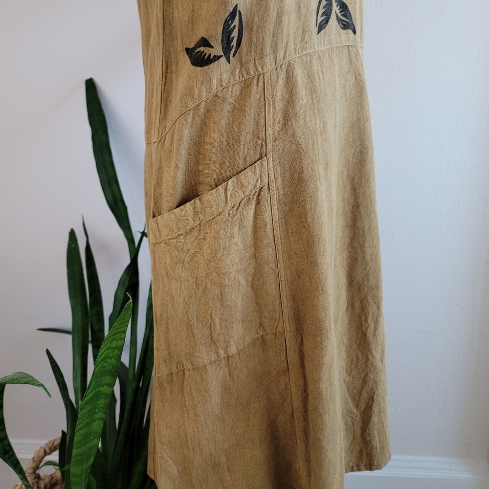 SOLD ❌️ 🎉HP VTG 90s R.J. & Co. Linen Blend Safari Dress - Picture 7 of 13